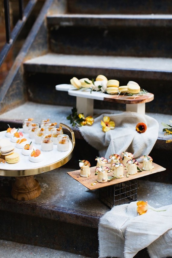 Modern wedding desserts
