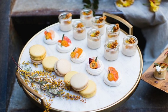 Modern wedding desserts