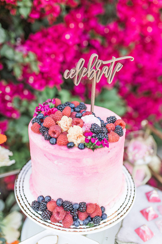 Pink birthday cake