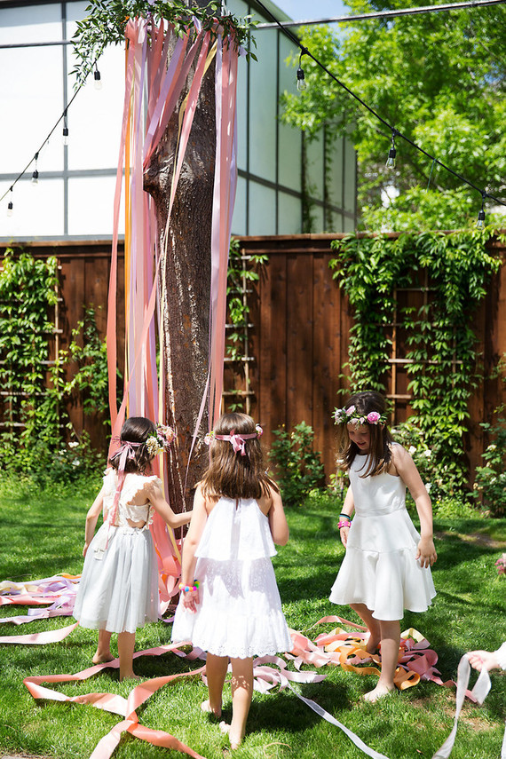 Spring girl's maypole party