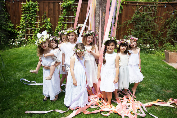 Spring girl's maypole party