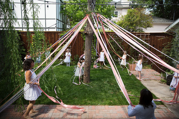 Spring girl's maypole party