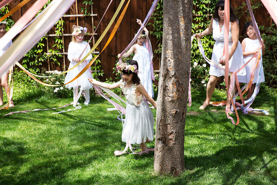 Spring girl's maypole party