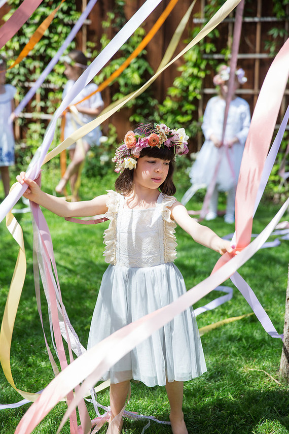 Spring girl's maypole party