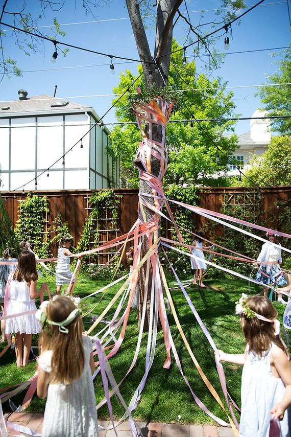 Spring girl's maypole party