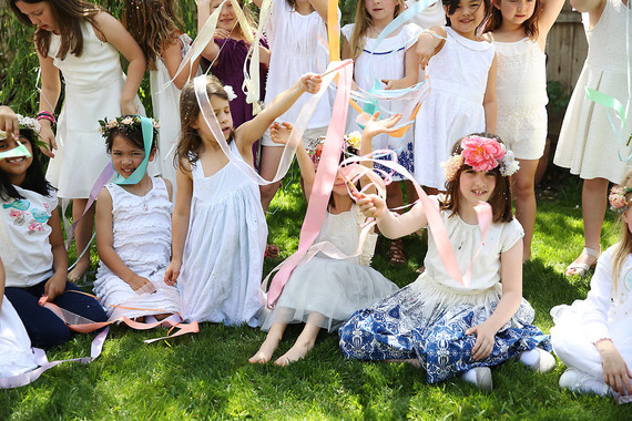 Spring girl's maypole party