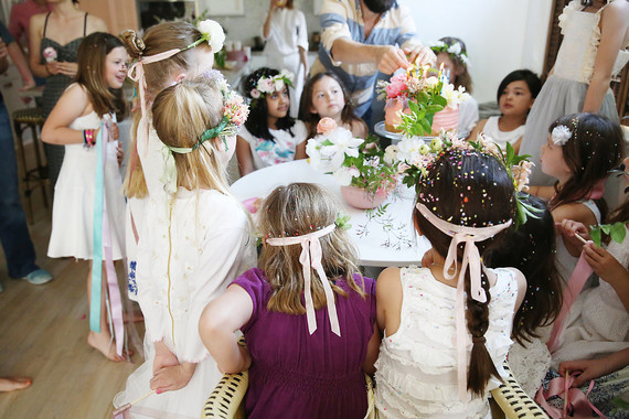 Spring girl's maypole party