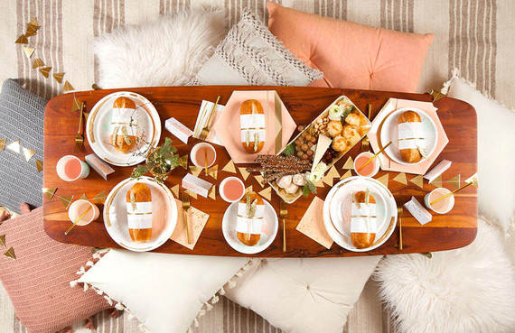 Bridal shower tablescape