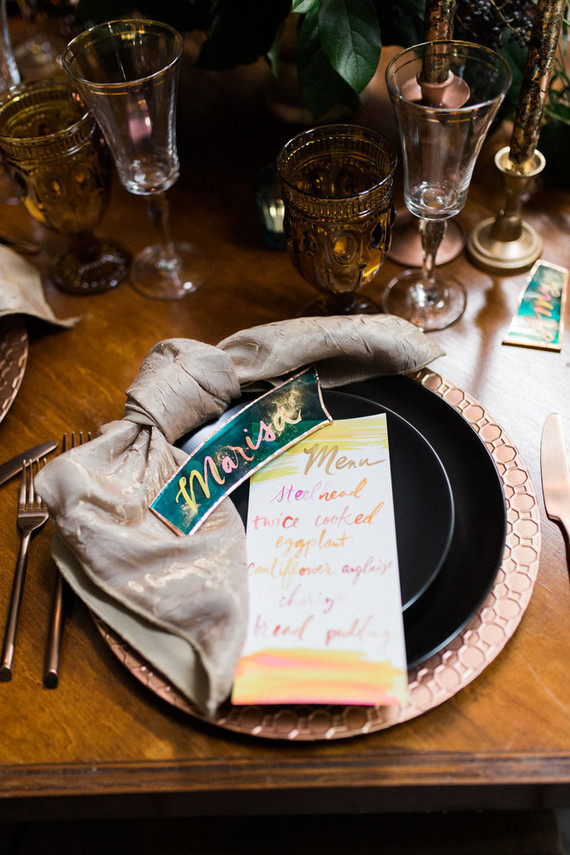Painted menu