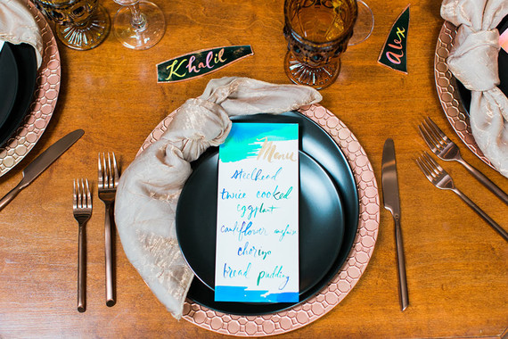 Painted menu Inspiration