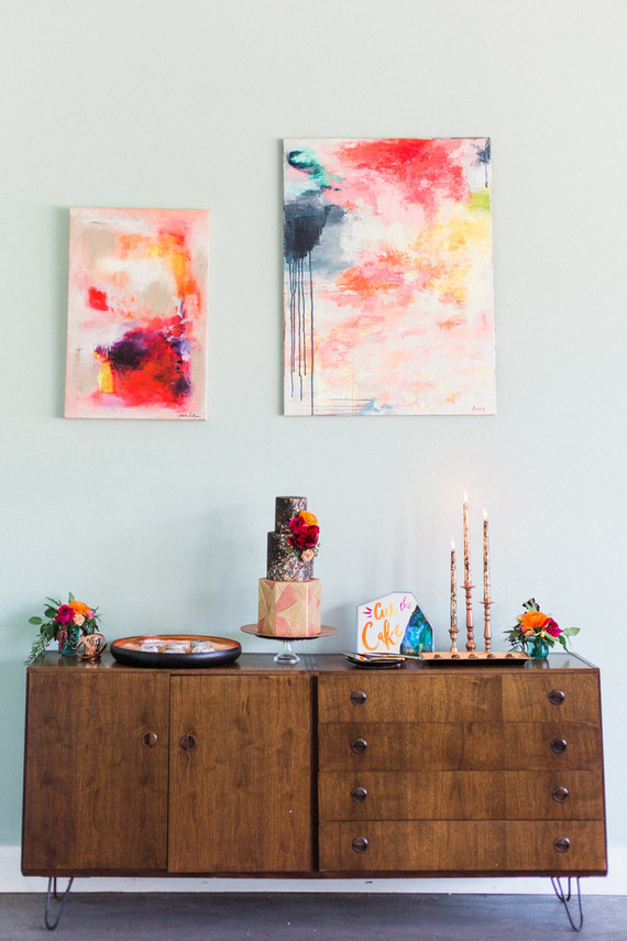 Artistic dessert table