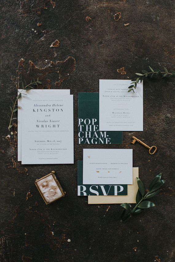 Modern wedding invites
