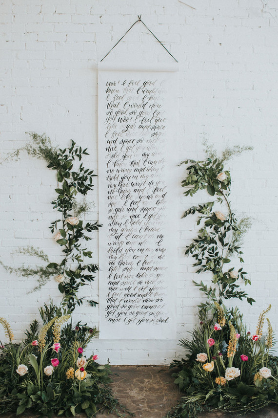 Calligraphy backdrop
