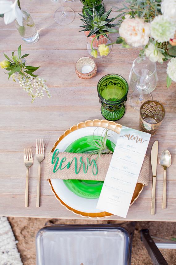 Laser cut place setting