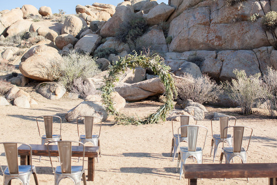 Desert wedding ceremony