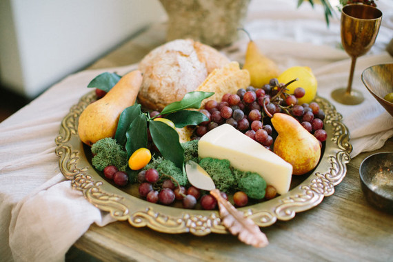 Fruit and cheese plate