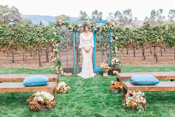 Garden vineyard wedding inspiration