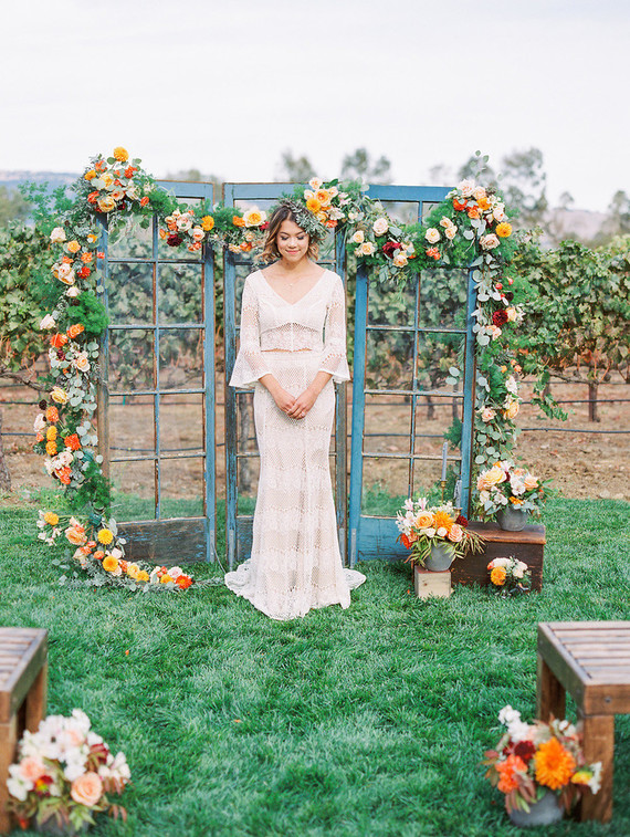 Garden vineyard wedding inspiration