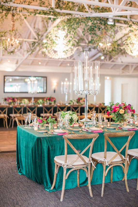 Emerald tablescape