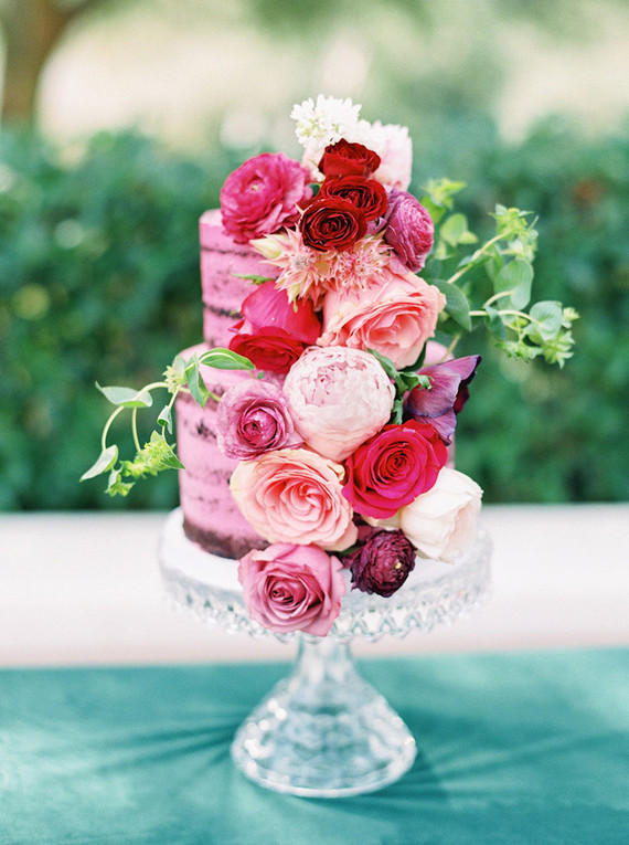 Floral wedding cake