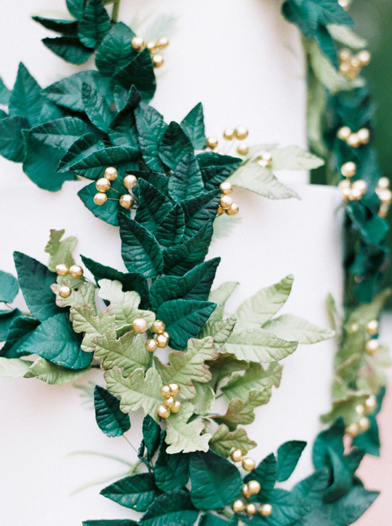 Emerald wedding cake