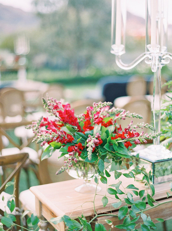 Red floral arrangement