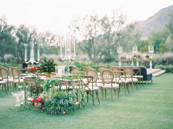 Jewel toned wedding ceremony Inspiration