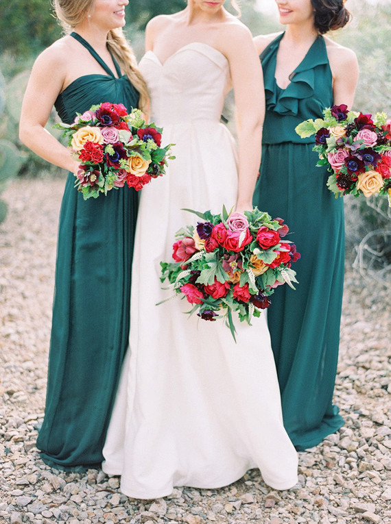 Emerald bridesmaids