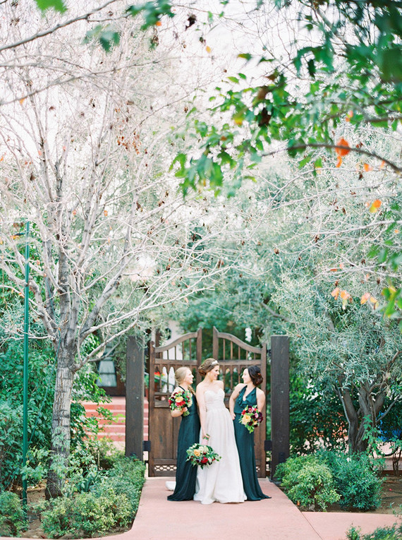 Jewel toned bridesmaids