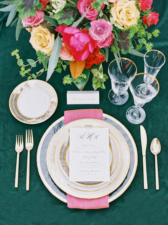 Jewel toned wedding inspiration Inspiration