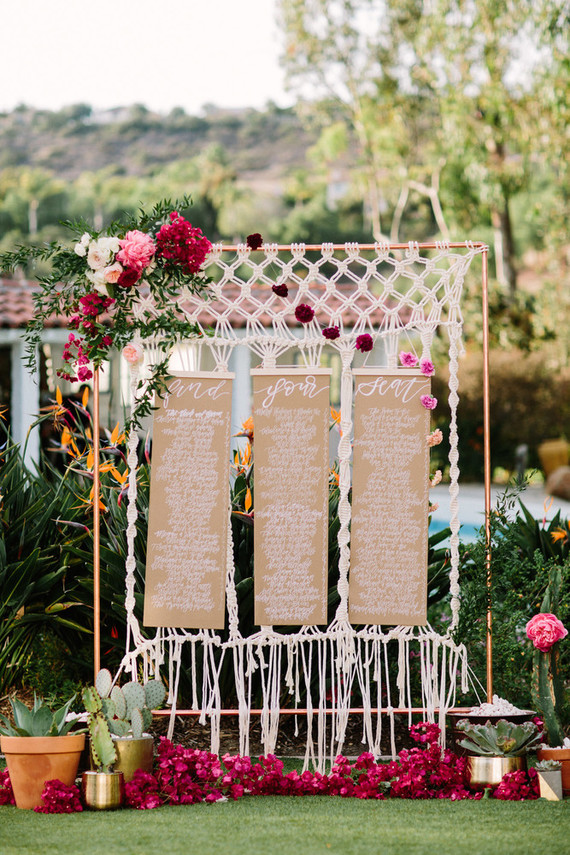 Macrame seating chart Inspiration