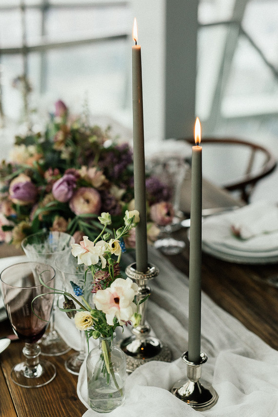 Grey candles
