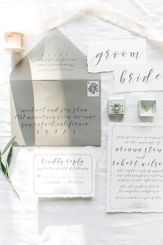 Calligraphy wedding invitations
