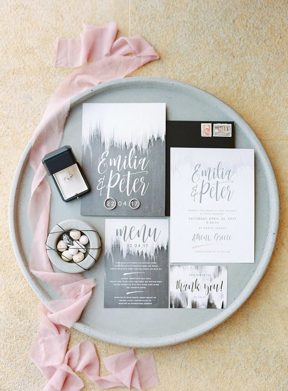 Modern wedding invitations