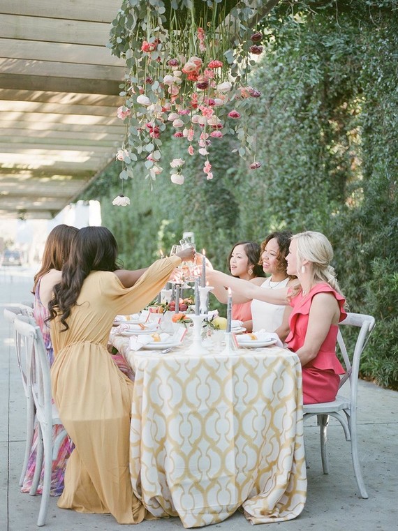Colorful Summer bridal shower luncheon