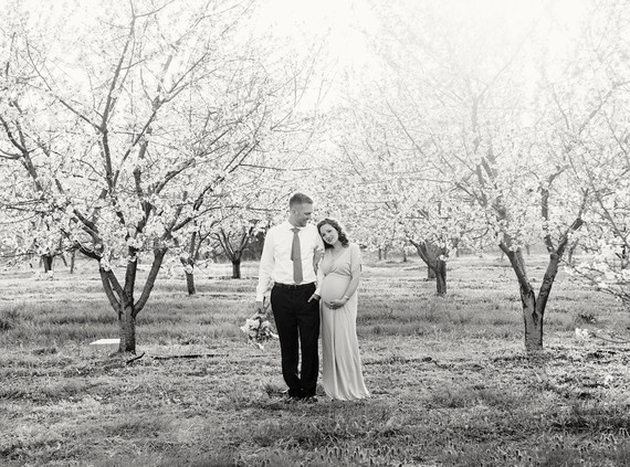 Apple blossom maternity photos