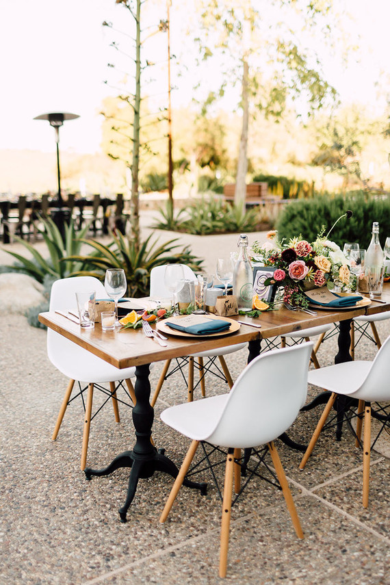 Summer wedding tablescape