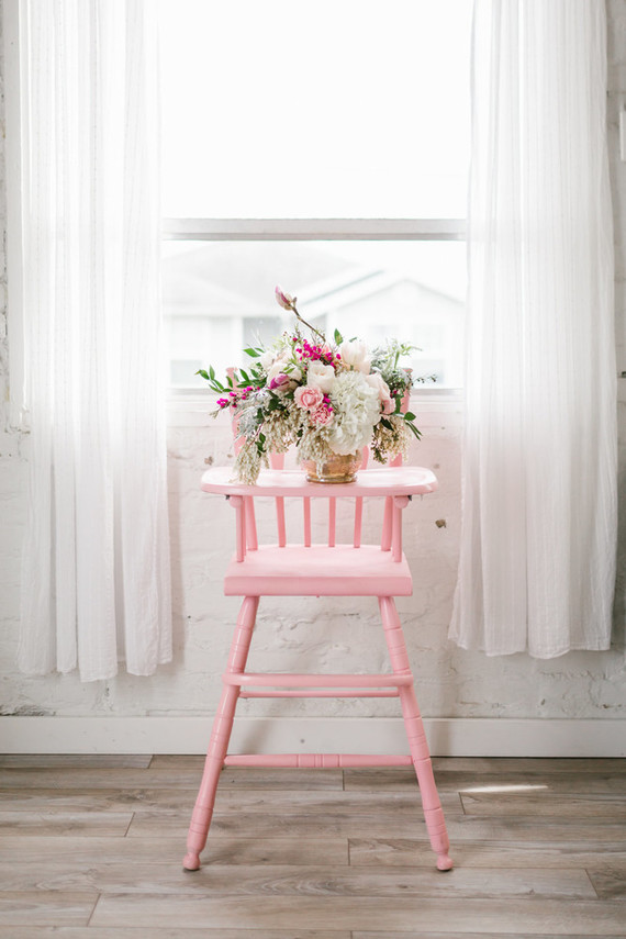 Spring pink baby shower