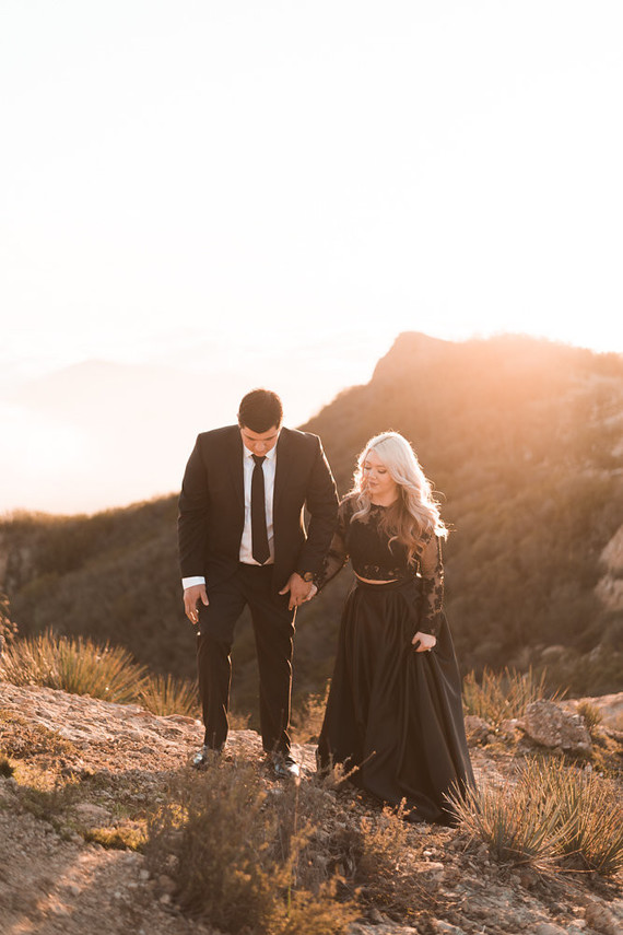 Black engagement dress