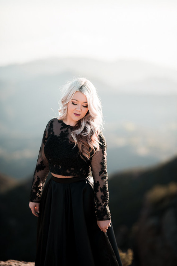 Black engagement dress