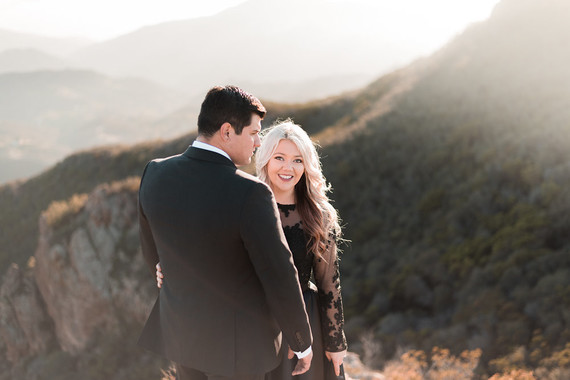 Malibu mountaintop engagement shoot