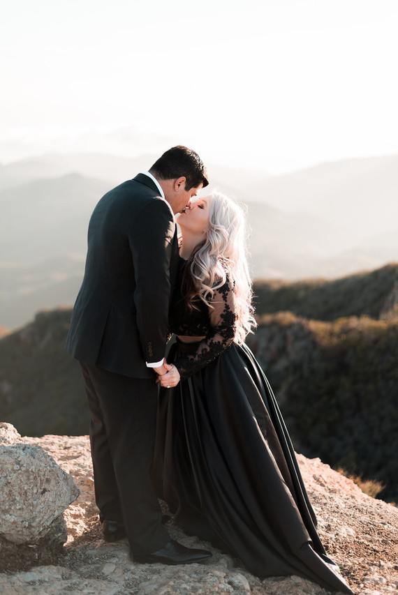 Malibu mountaintop engagement shoot
