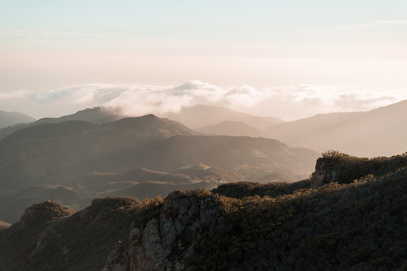 Malibu mountaintop engagement shoot