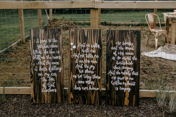 Wedding signage
