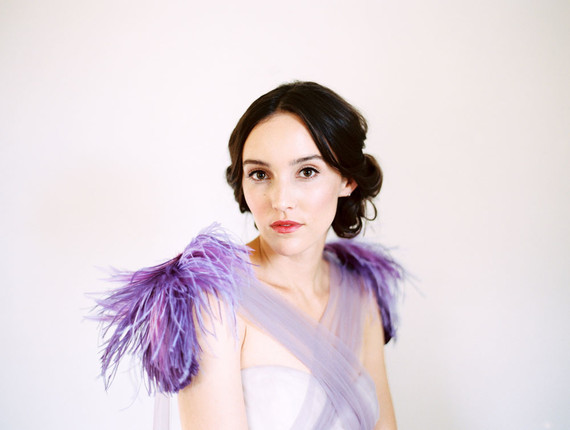 Purple wedding dress