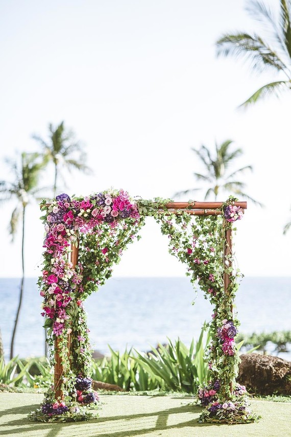 Tropical wedding ceremony