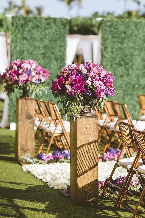 Tropical wedding ceremony