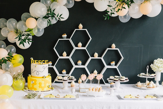 Modern Bee 1st birthday Inspiration