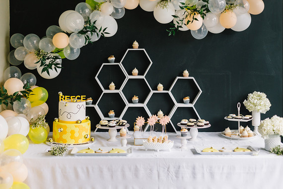 Modern Bee 1st birthday Inspiration