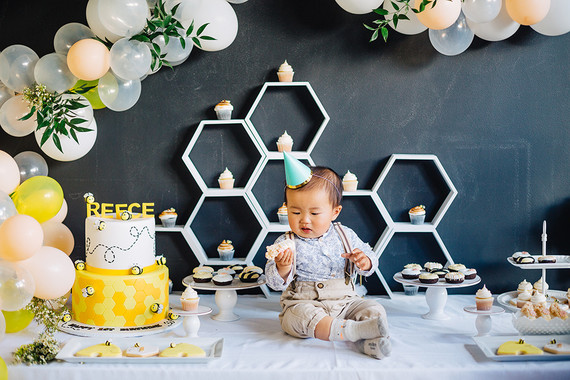 Modern Bee 1st birthday Inspiration